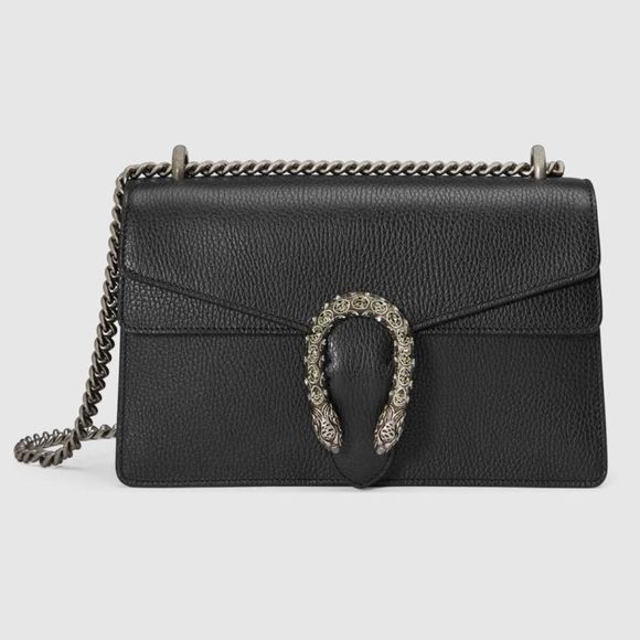 Gucci Horsebit Shoulder Bag Black Silver Leather - Picture 1 of 6